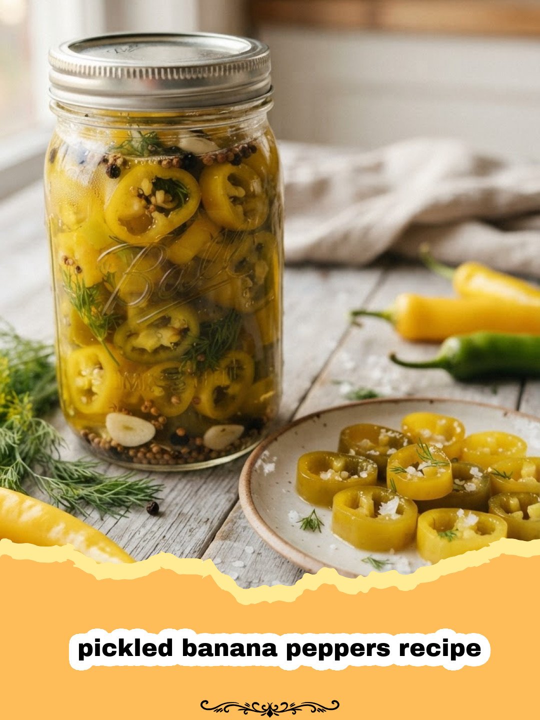 Homemade Pickled Banana Peppers Preparation