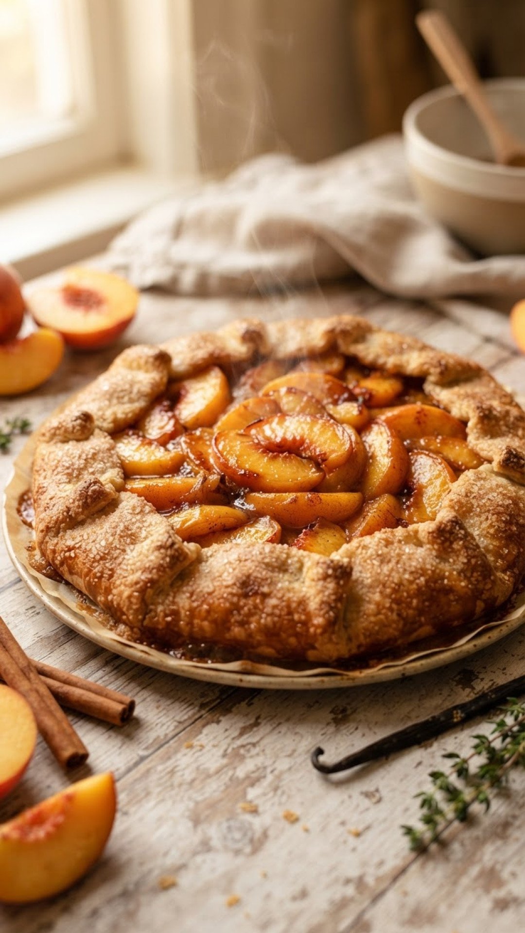 Rustic Peach Galette Preparation