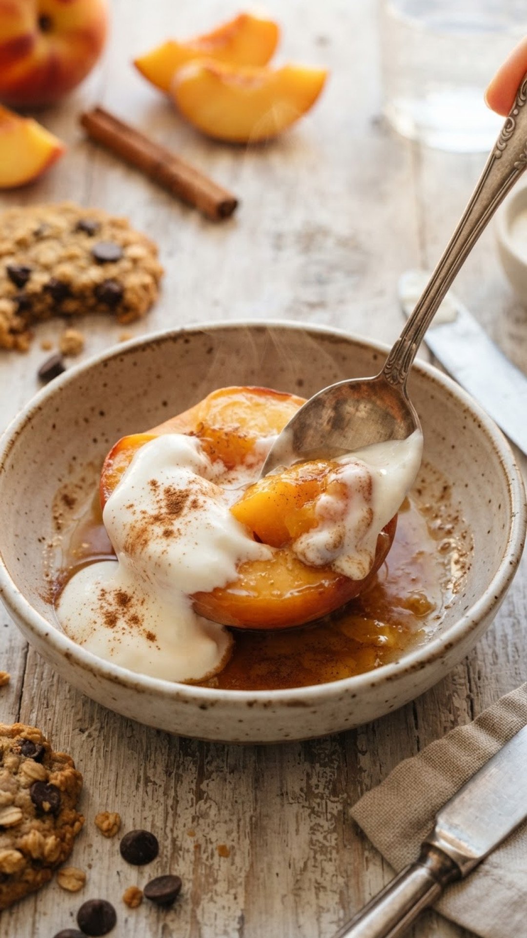 Ultimate Peach French Toast Bake Preparation