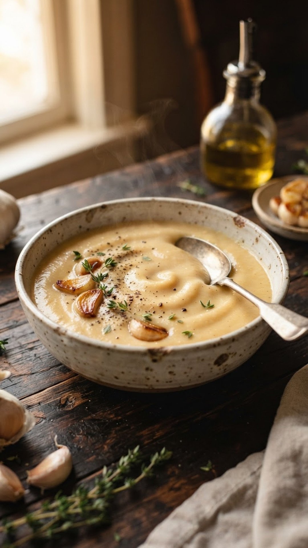 50 Clove Garlic Soup Preparation