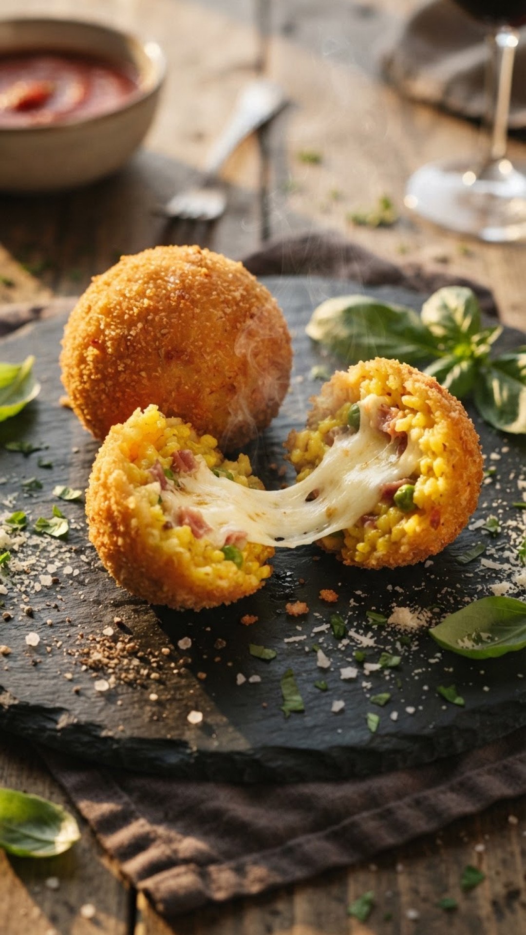 Authentic Italian Arancini Rice Balls Preparation