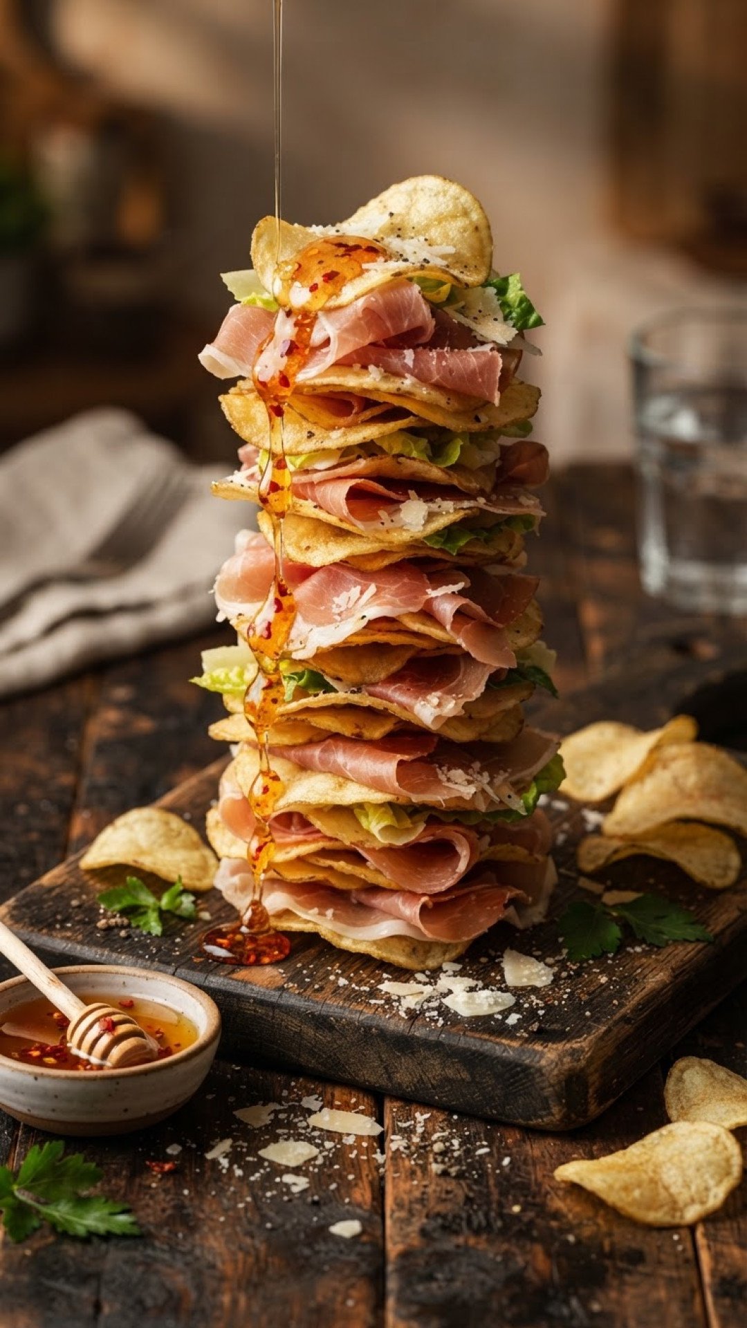 The Ultimate Showstopper: Caesar Salad Potato Chip Tower 4 Caesar Salad Potato Chip Tower Preparation