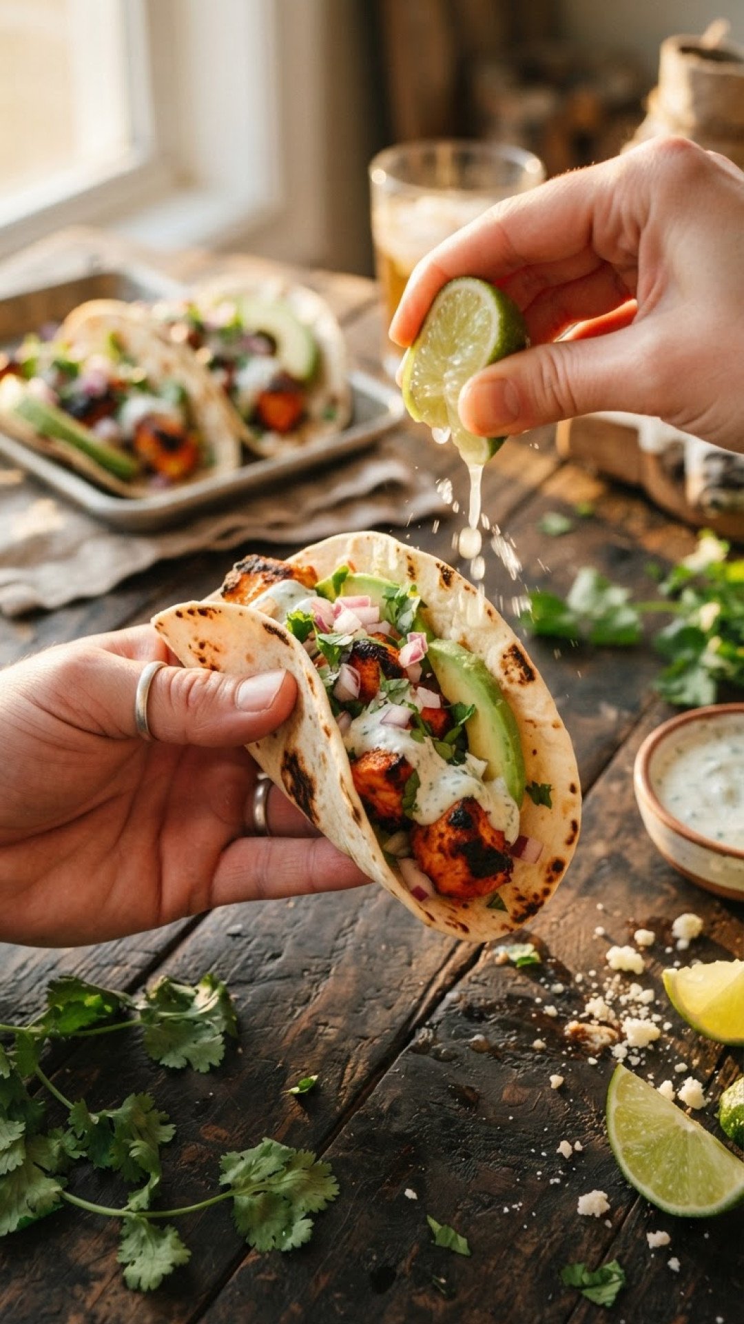 Chicken Tikka Tacos Preparation