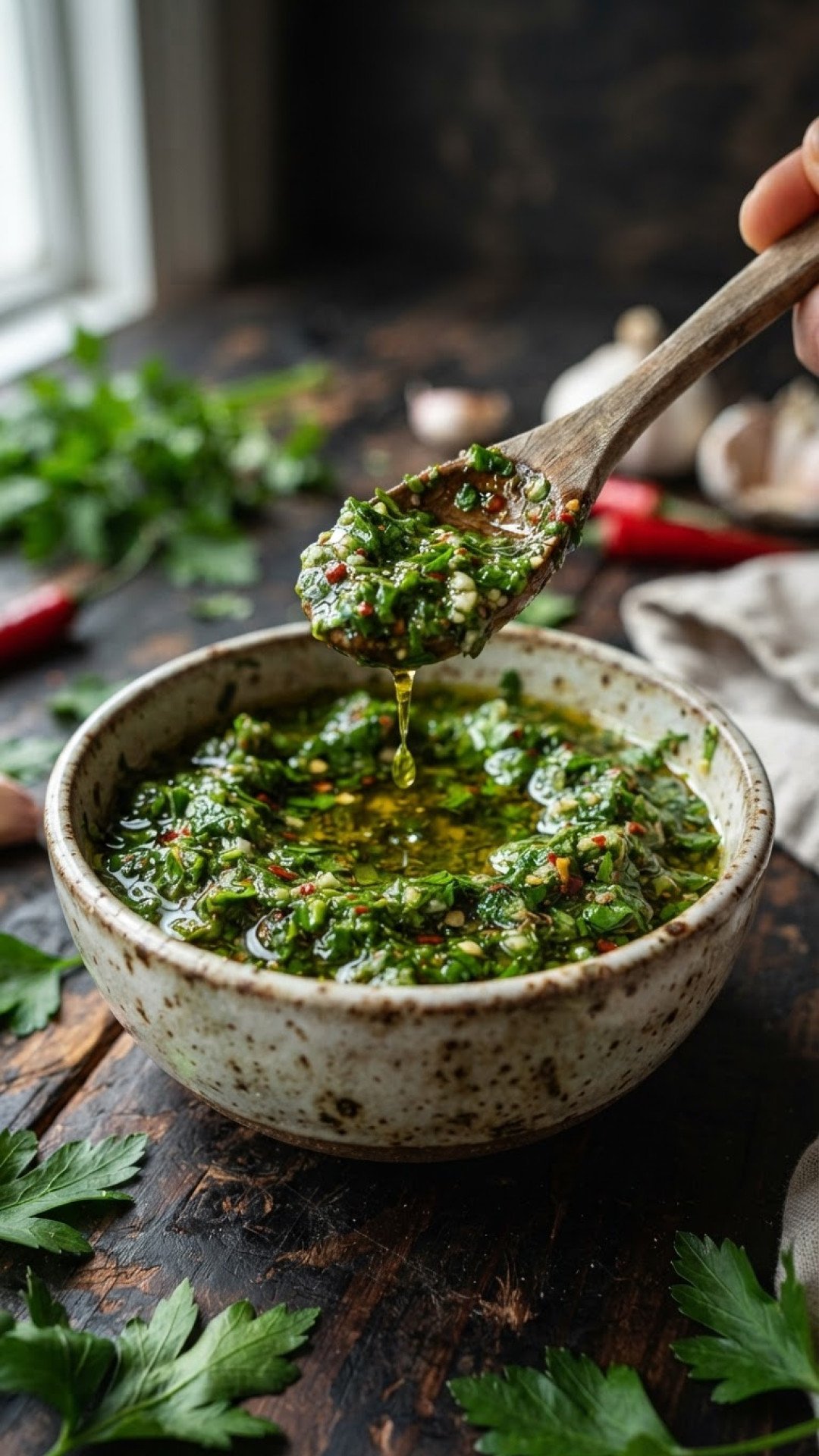 Classic Argentine Chimichurri Sauce Recipe Preparation