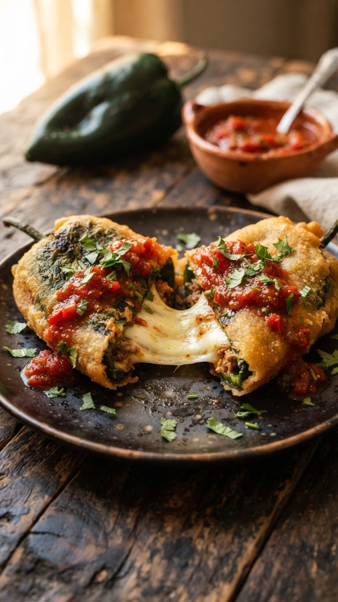 Classic Cheese Chile Relleno Recipe Preparation