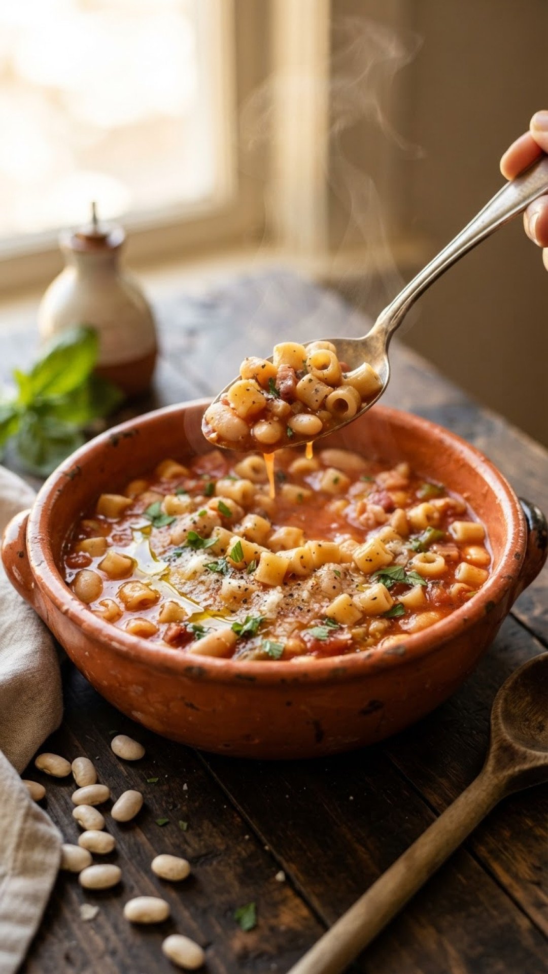 Classic Hearty Pasta Fagioli Recipe Preparation