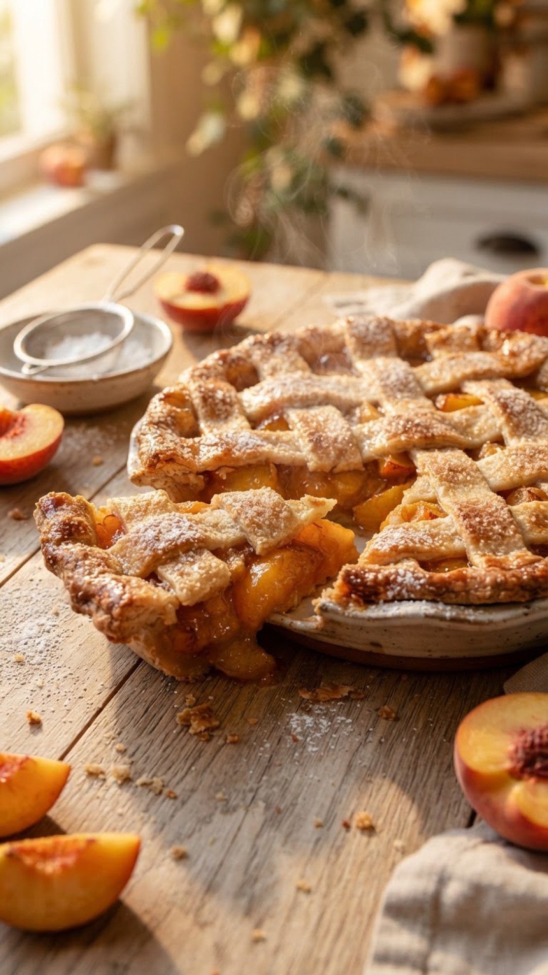 Classic Homemade Peach Pie Filling Preparation