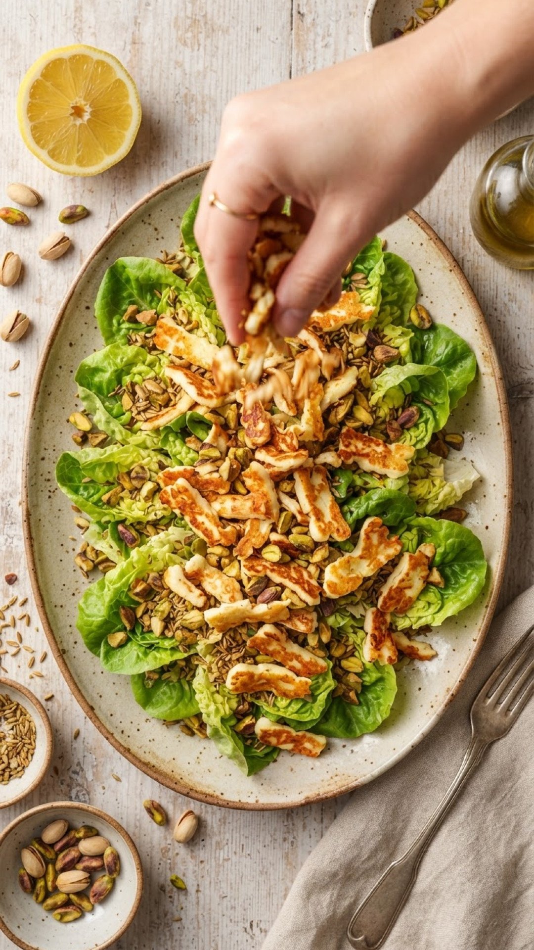 The Ultimate Crispy Shredded Halloumi Salad: A Fresh & Flavorful Delight 4 Crispy Shredded Halloumi Salad Preparation