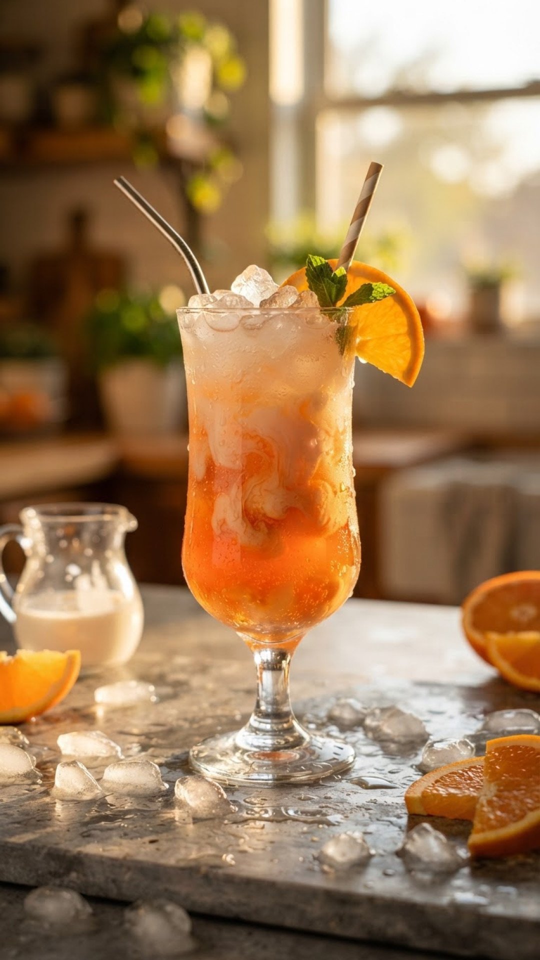 Dirty Orange Creamsicle Soda Preparation