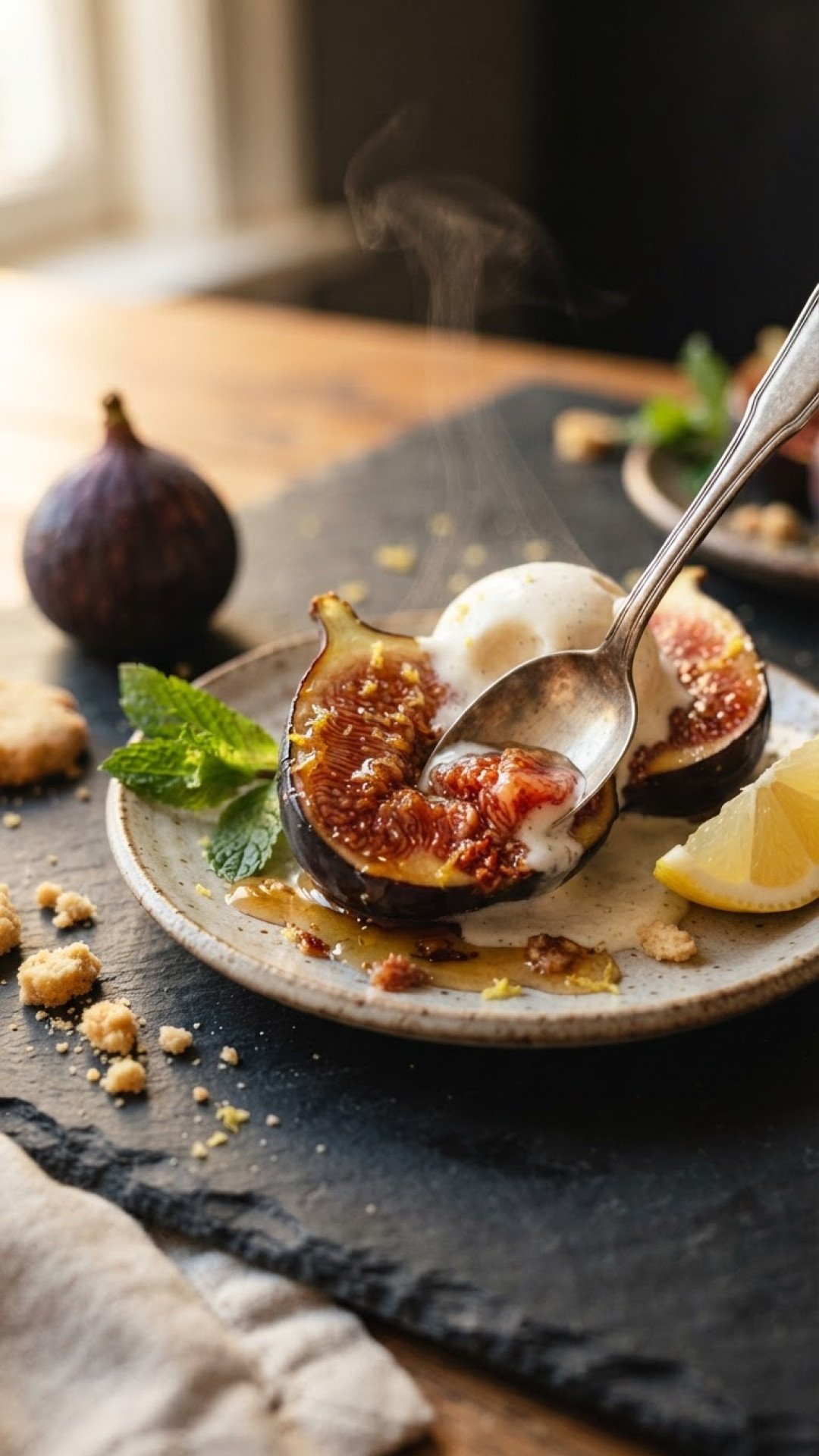 Divine Fig & Honey Goat Cheese Crostini Preparation