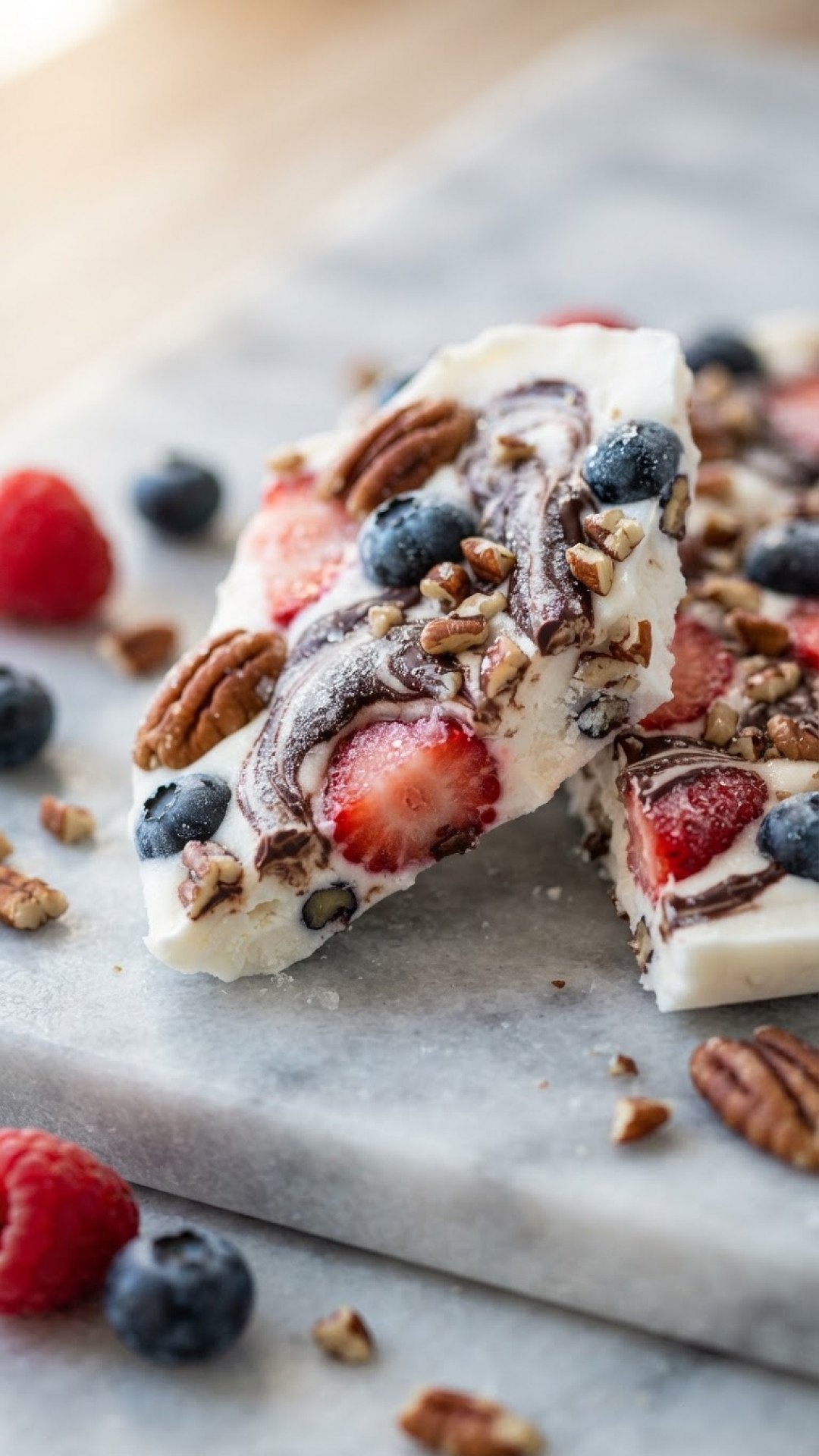 Frozen Yogurt Bark Preparation
