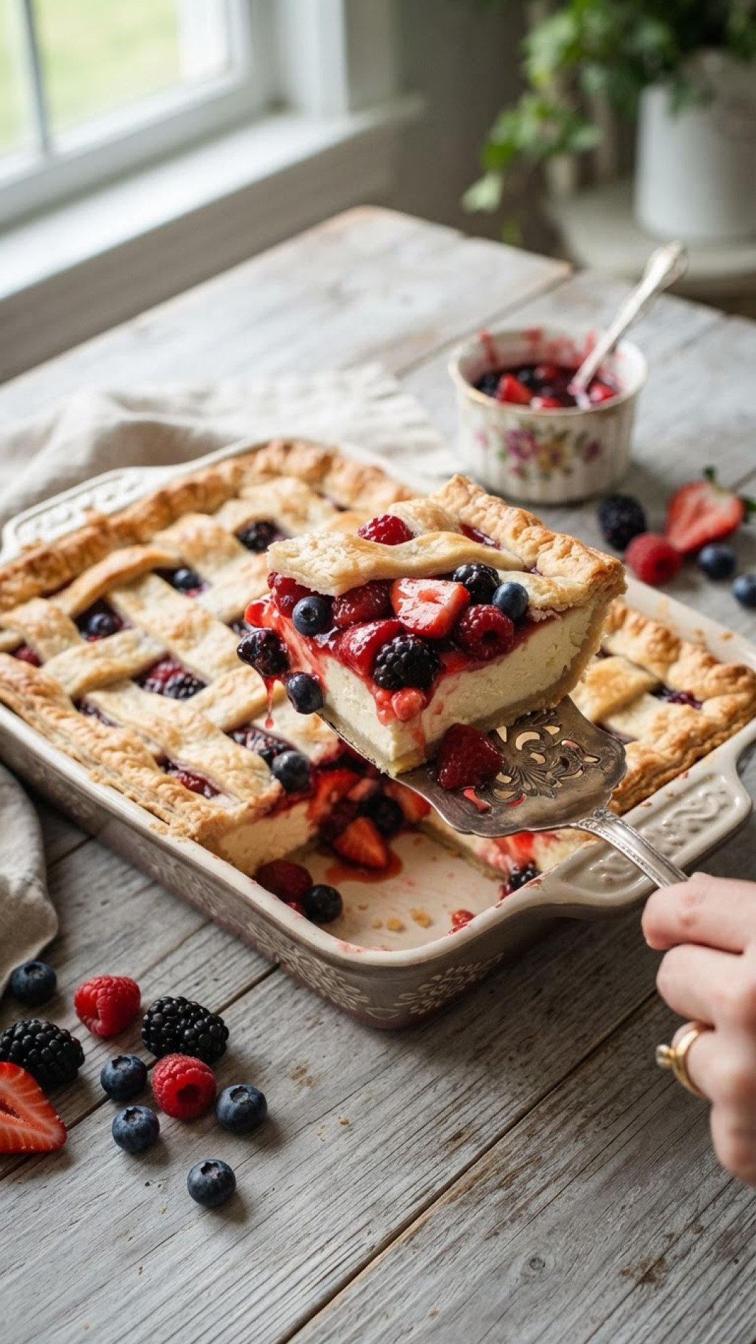 Grandma's Secret Berry Slab Pie Preparation