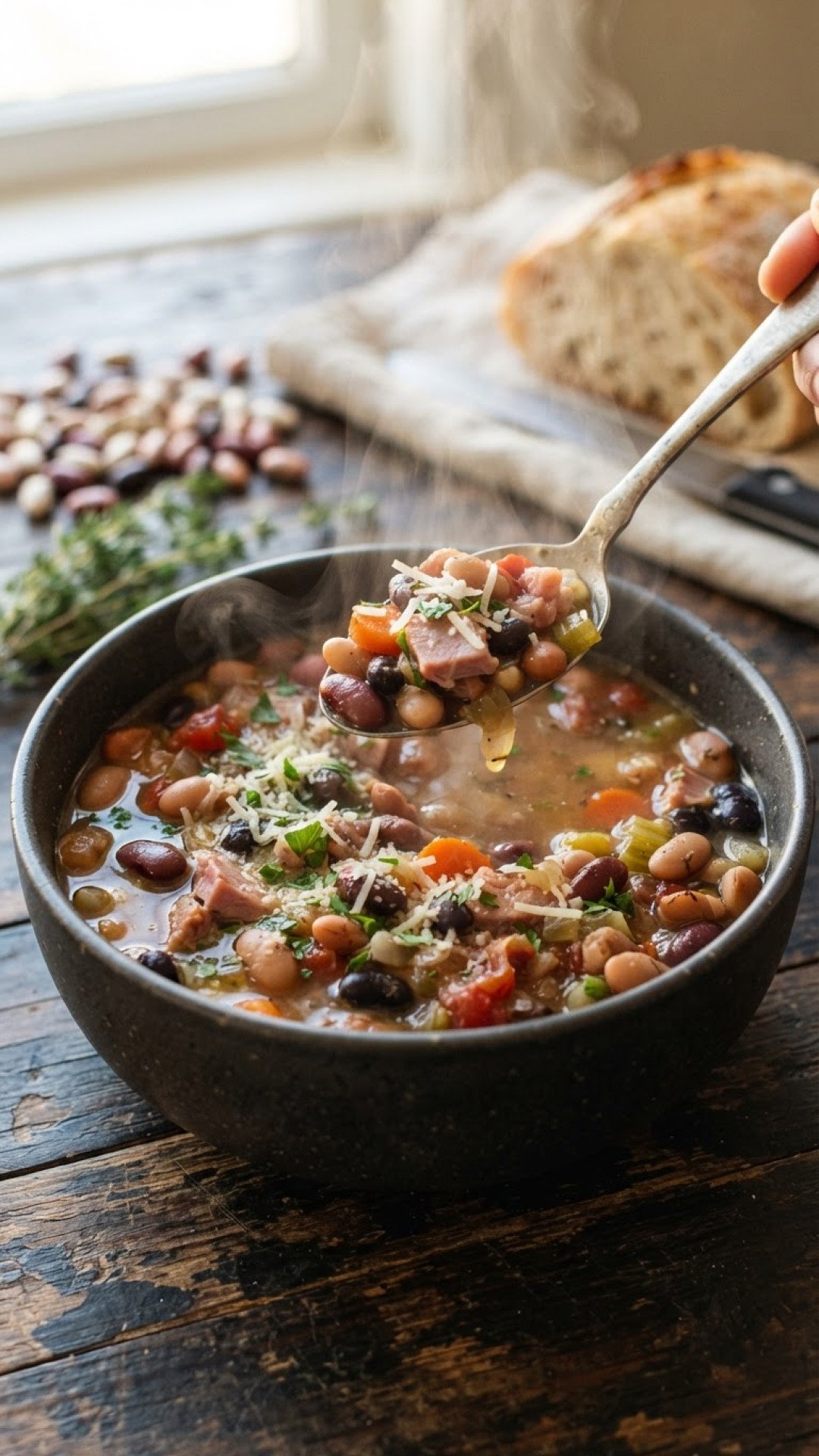 Hearty 15 Bean Soup with Smoked Ham Hocks Preparation