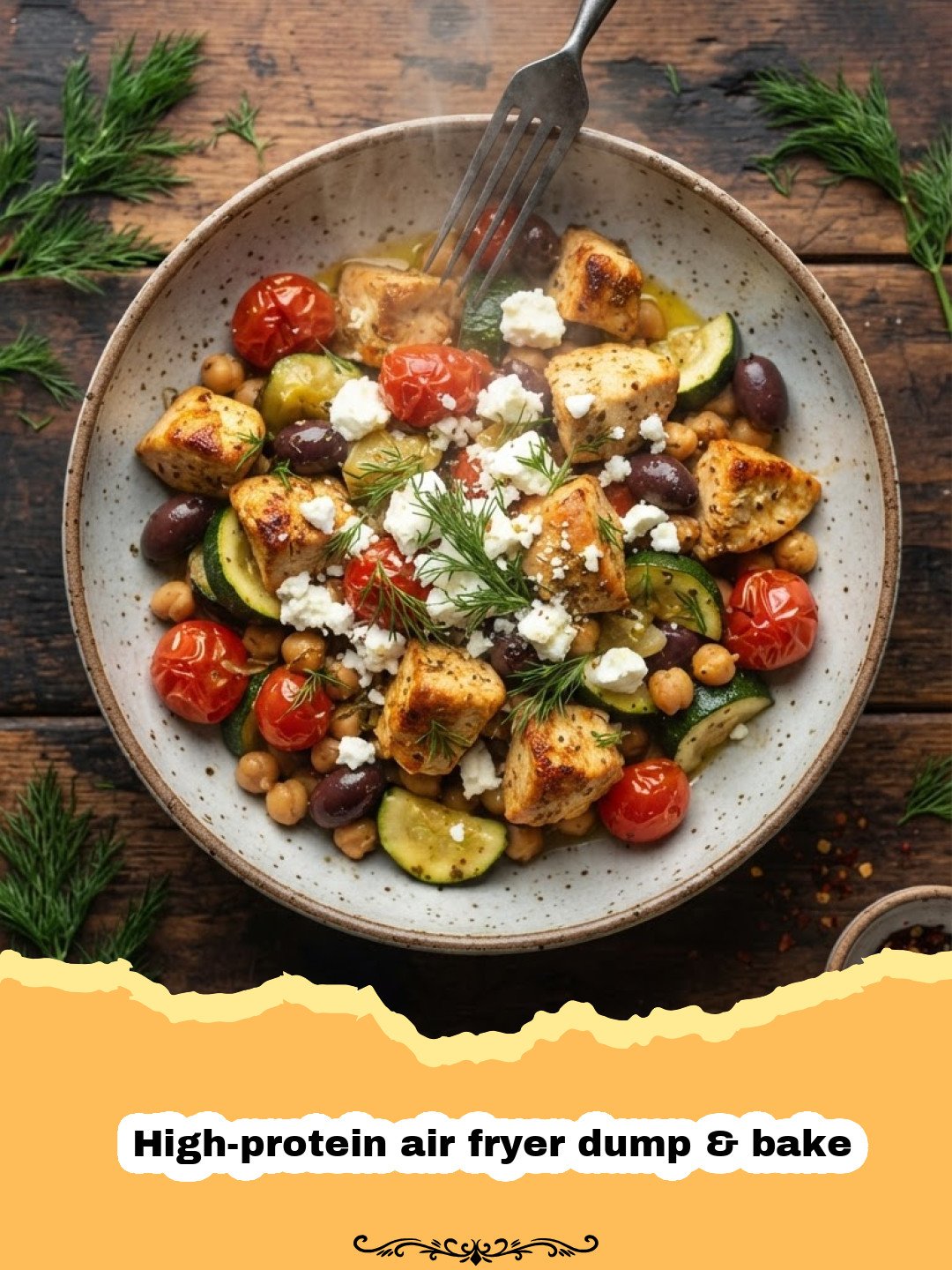 High-Protein Buffalo Chicken Air Fryer Dump & Bake Preparation