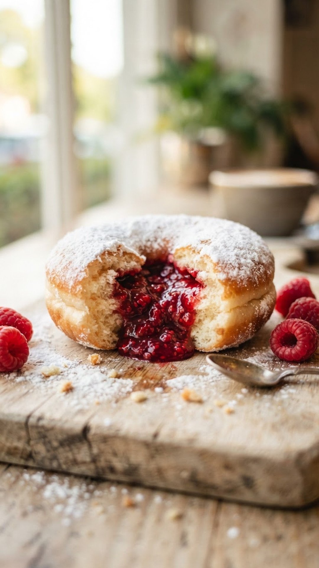 Homemade Raspberry Filled Donuts Preparation
