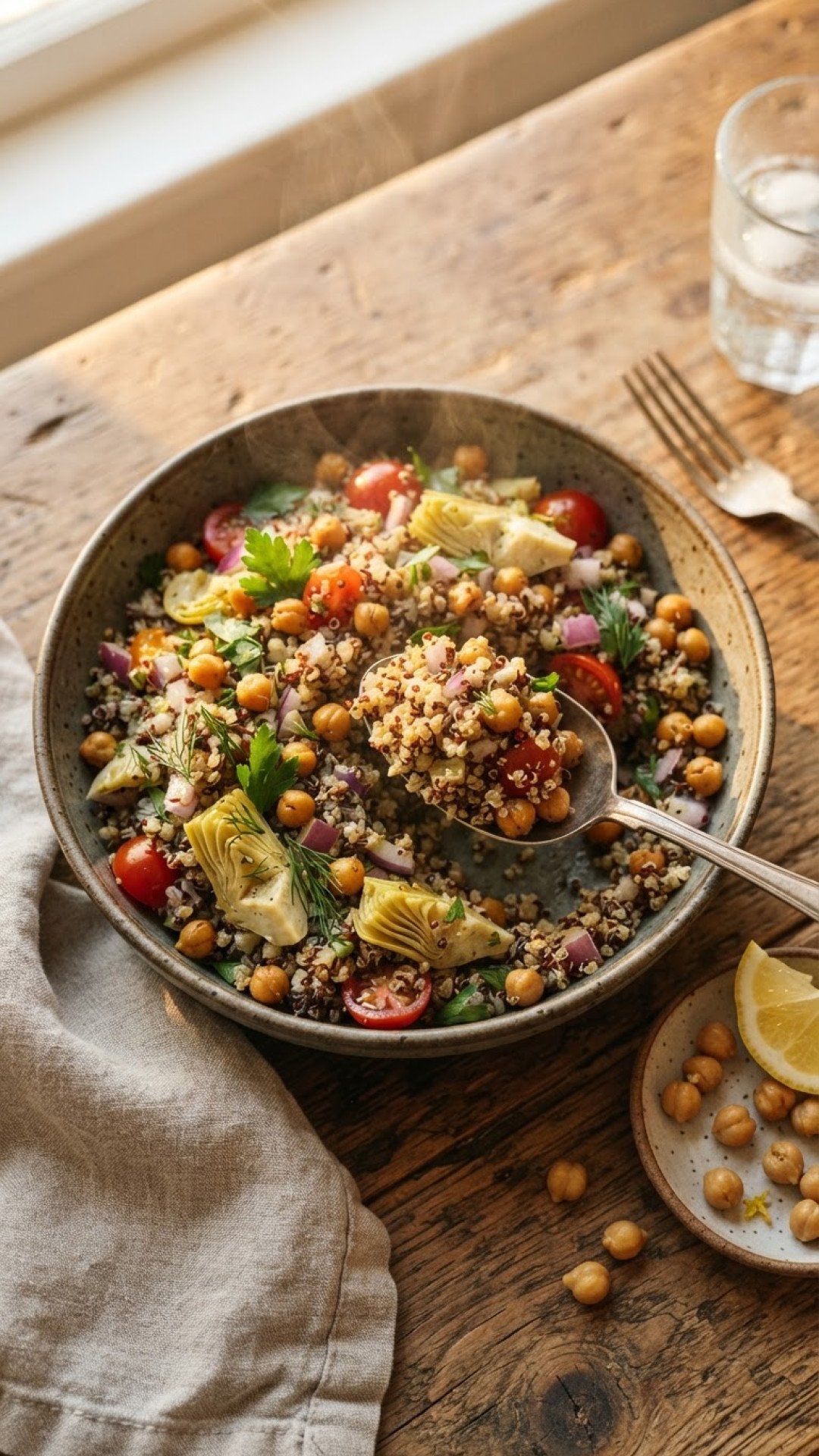 The Ultimate Mediterranean Quinoa Bowl: A Healthy & Flavorful Weeknight Delight 2 Mediterranean Quinoa Bowl with Roasted Vegetables Preparation