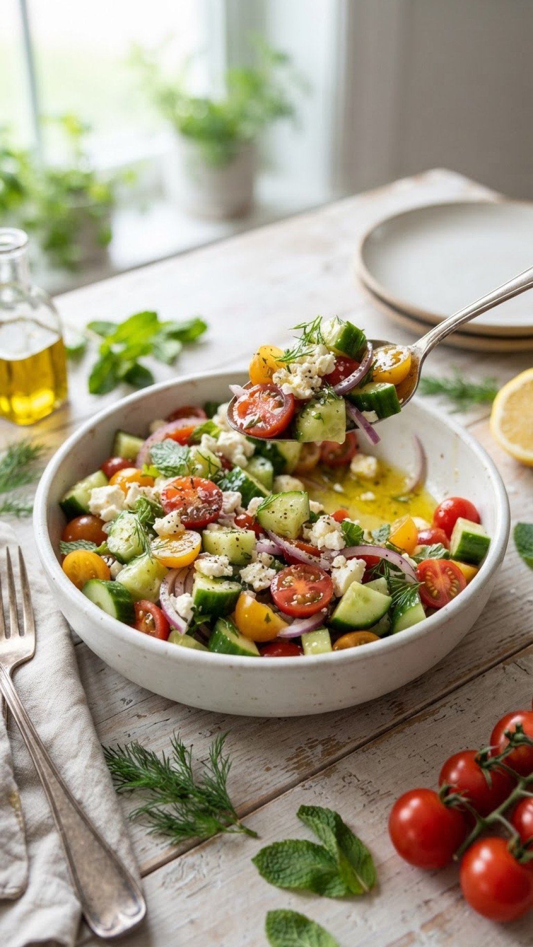 Refreshing Asian Cucumber Salad Preparation