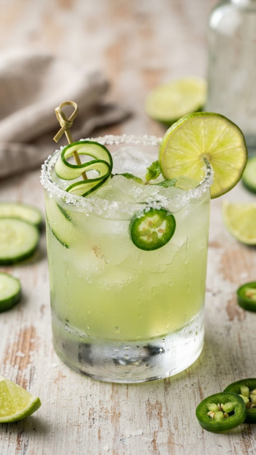 Spicy Cucumber Margarita Preparation