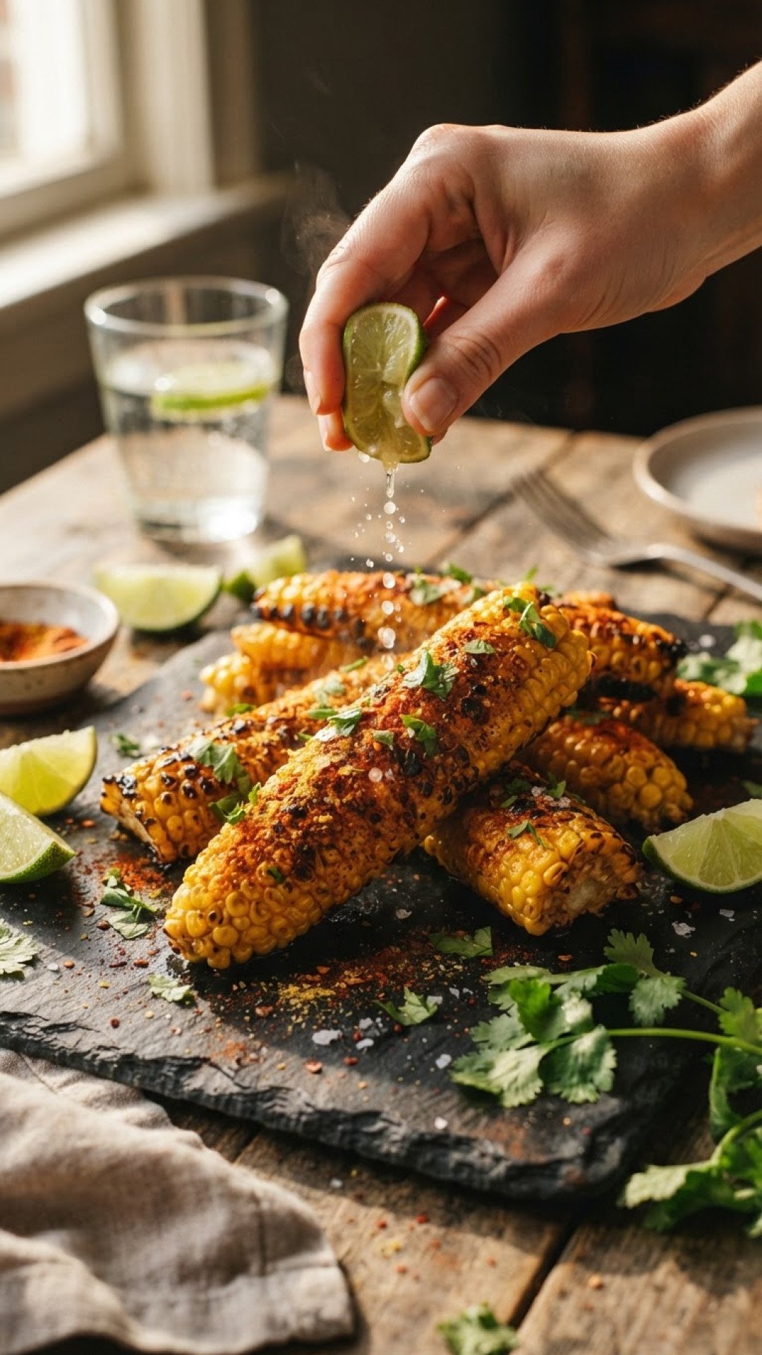 Spicy Garlic Parmesan Corn Ribs Preparation