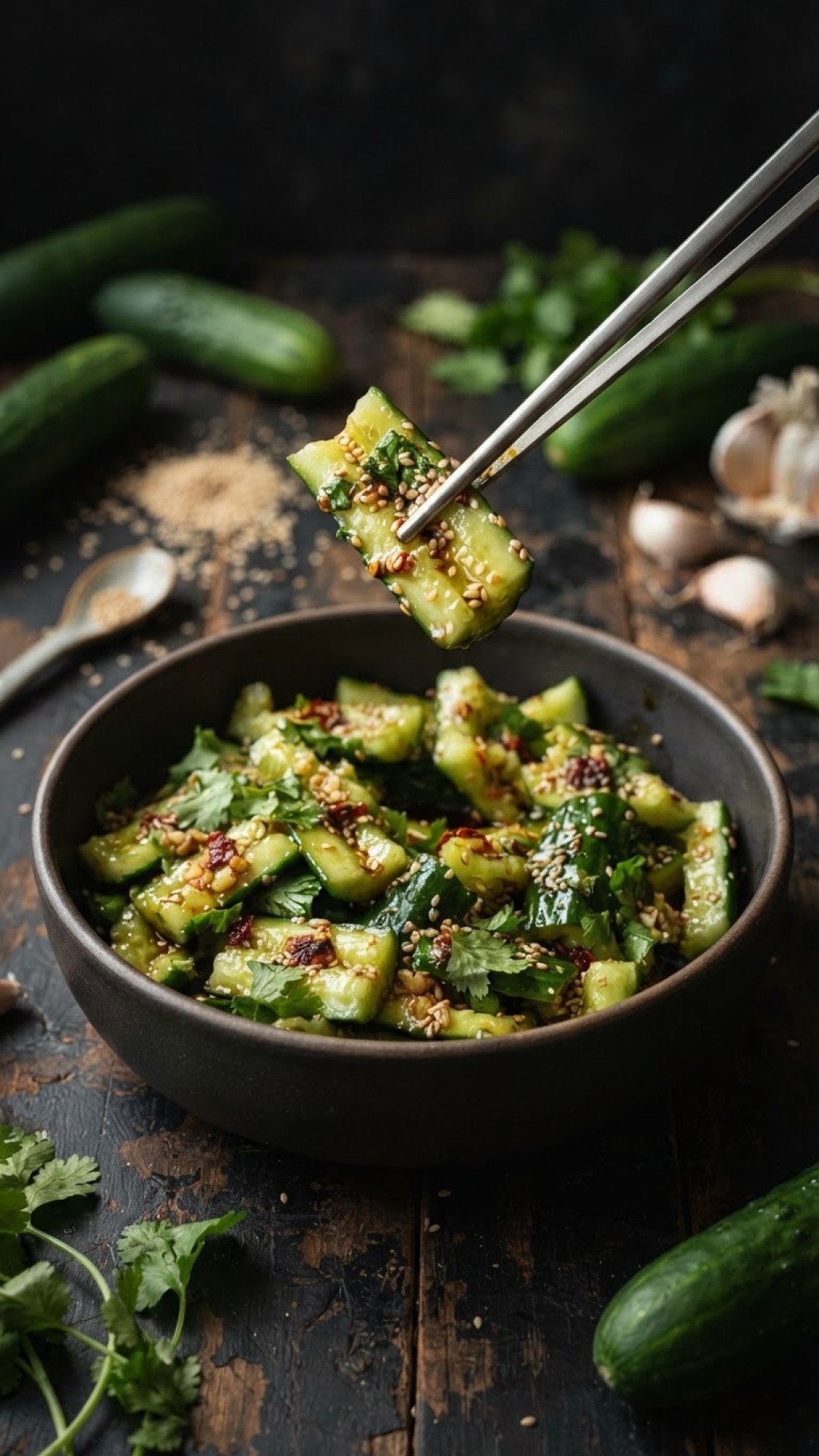 The Ultimate Smacked Cucumber Salad: A Refreshing & Flavorful Journey 4 Spicy Garlic Smacked Cucumber Salad Preparation