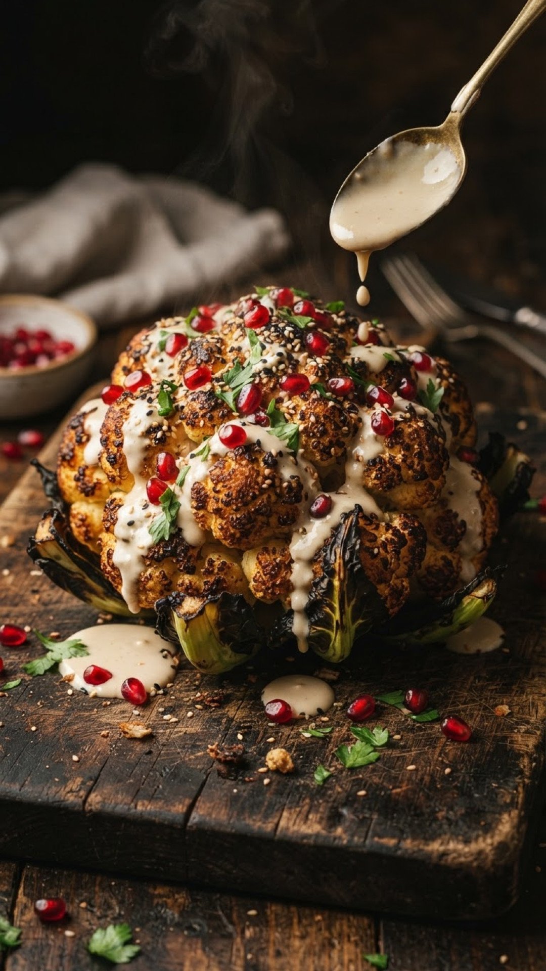 The Ultimate Tahini Glazed Roast Cauliflower: A Flavor Revelation! 4 Tahini Glazed Roast Cauliflower Preparation