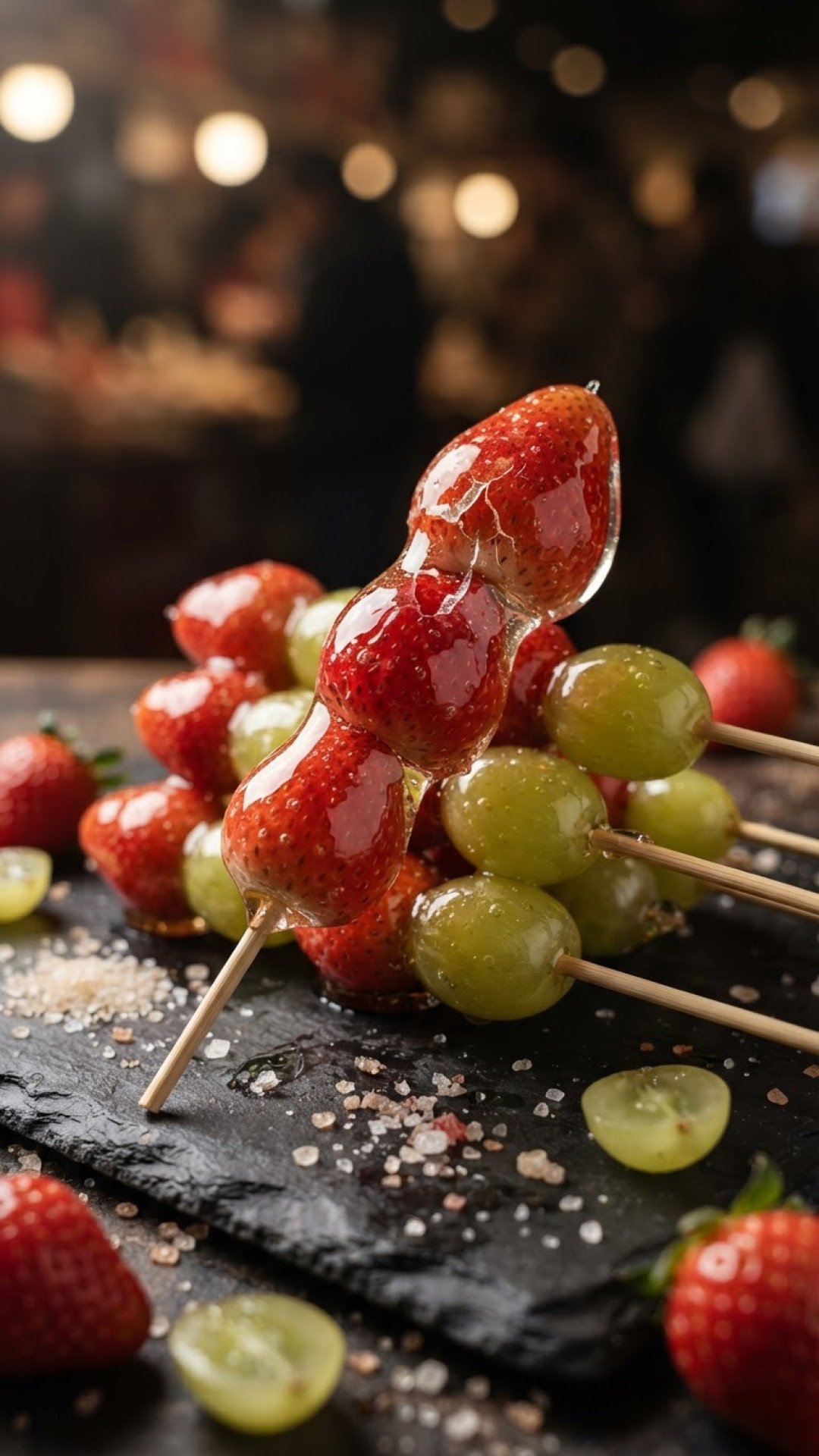 Tanghulu (Candied Fruit Skewers) Preparation