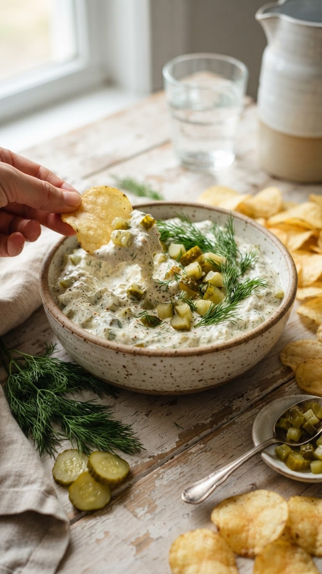 The Ultimate Creamy & Tangy Dill Pickle Dip Recipe 4 The Ultimate Creamy & Tangy Dill Pickle Dip Preparation
