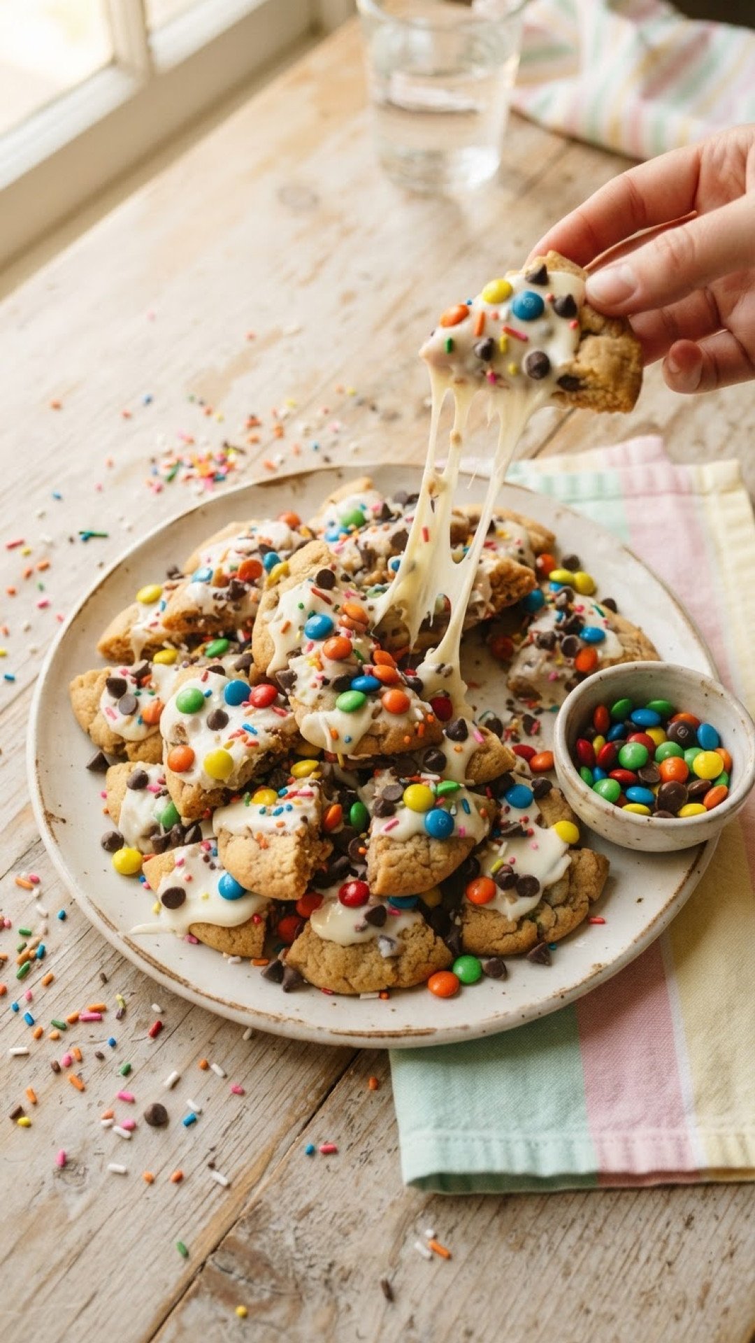 Ultimate Cookie Nachos Preparation