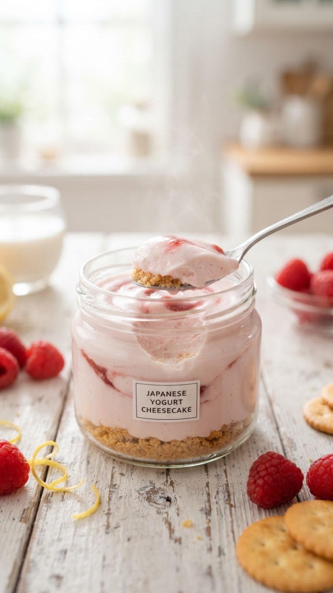 Viral Japanese Yogurt Cheesecake Preparation