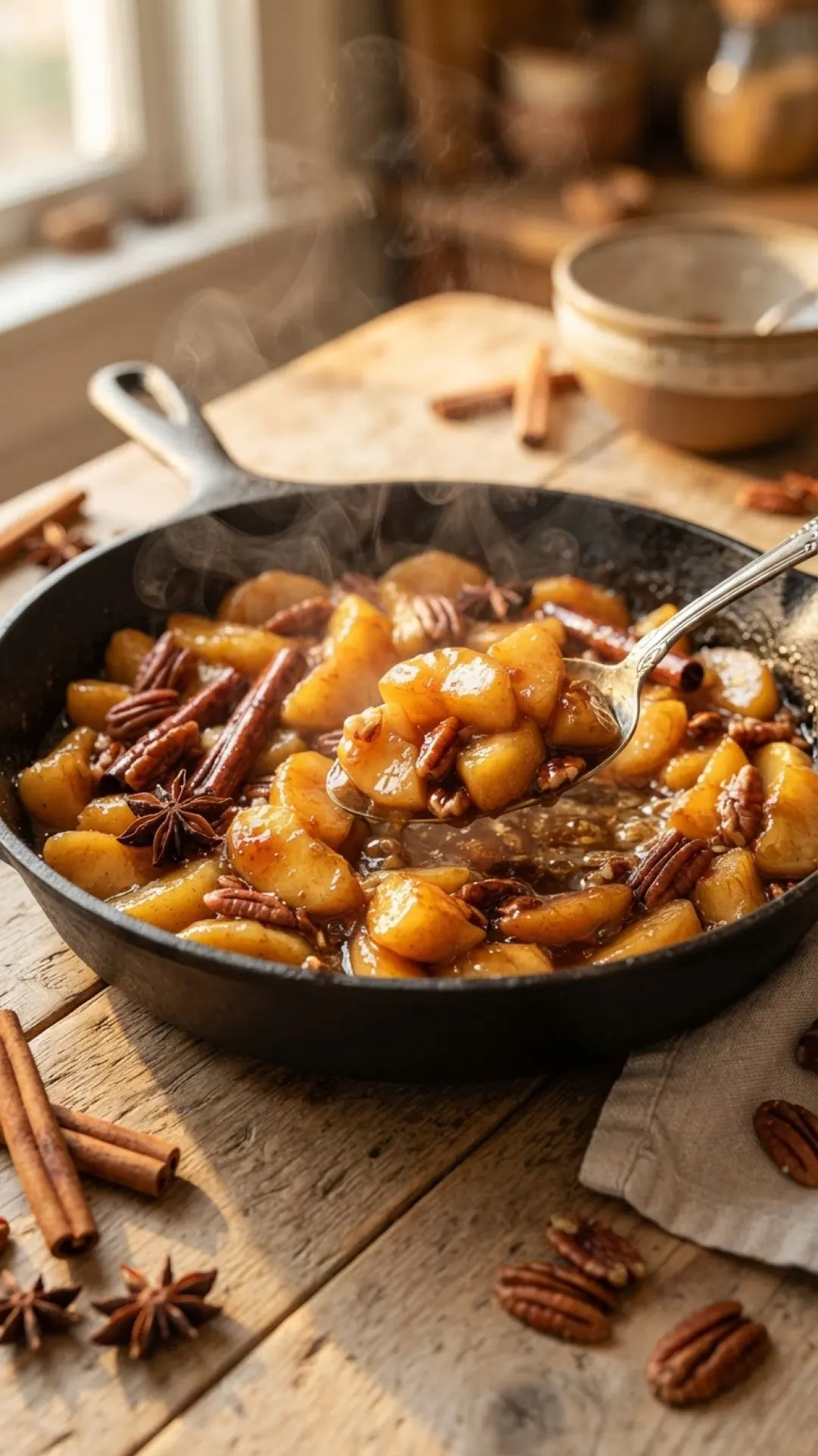 10-Minute Warm Cinnamon Maple Sautéed Apples Preparation