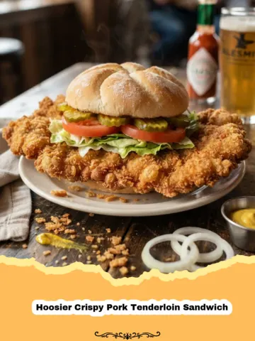 Hoosier Crispy Pork Tenderloin Sandwich 7 Hoosier Crispy Pork Tenderloin Sandwich