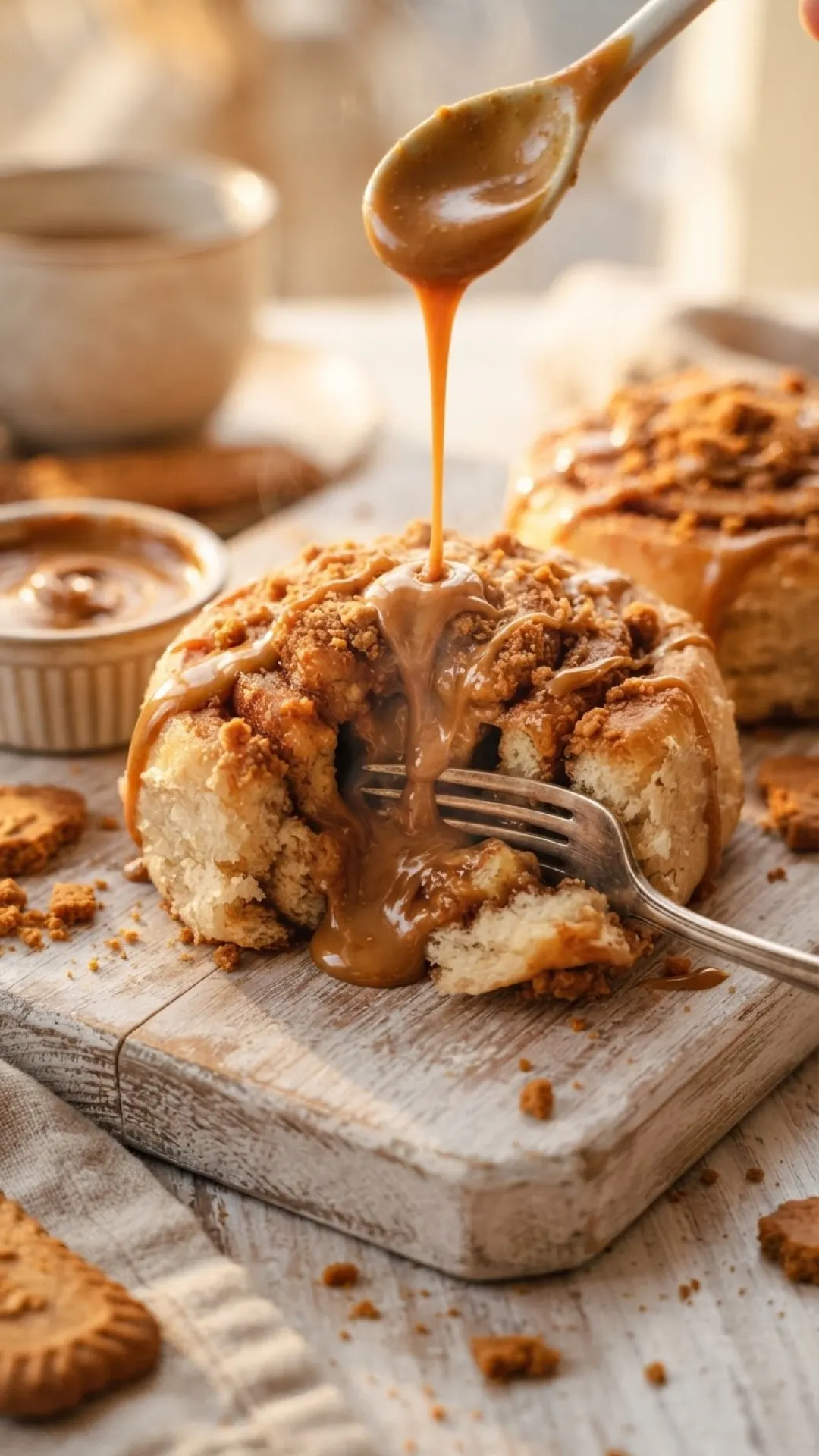 Biscoff Stuffed Cinnamon Rolls Preparation
