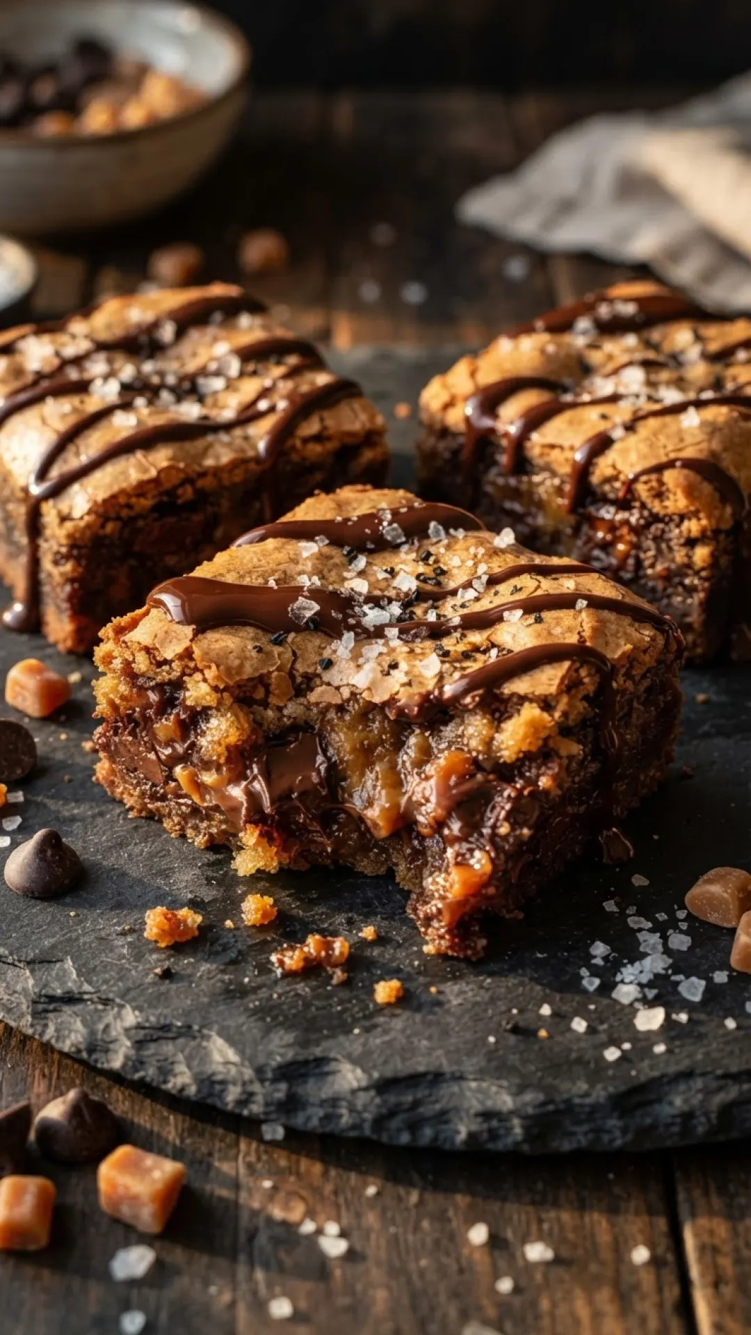 Black Garlic Toffee Blondies Preparation