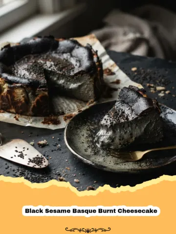 The Ultimate Black Sesame Basque Burnt Cheesecake: A Silky, Nutty Dream