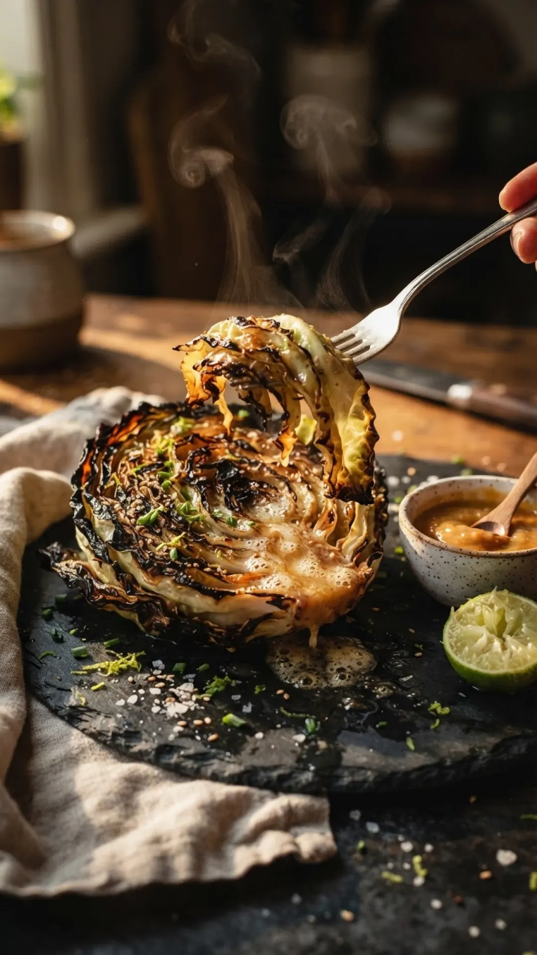 Unlock Umami Heaven: The Ultimate Charred Hispi Cabbage with Miso Butter 4 Charred Hispi Cabbage with Miso Butter Preparation