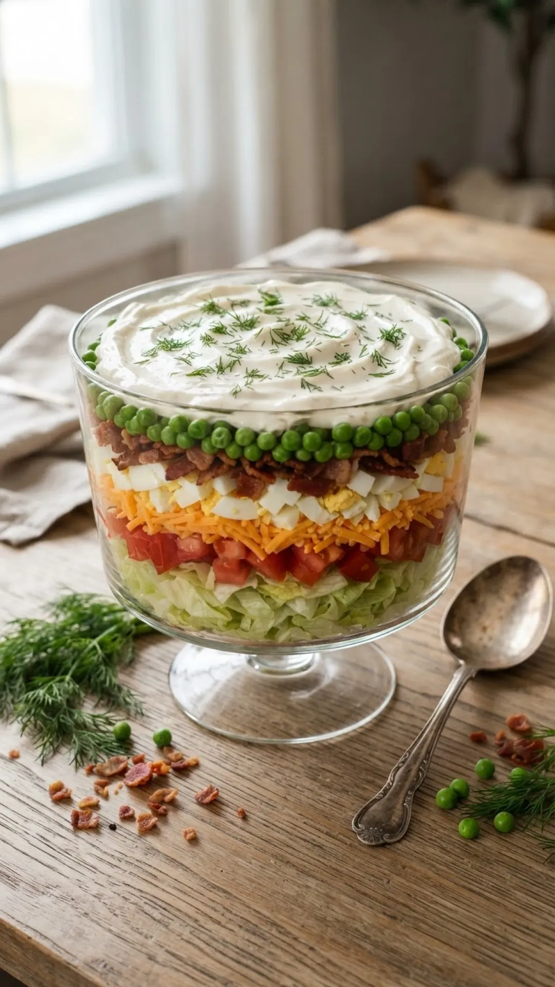 Classic Midwest Seven Layer Salad Preparation