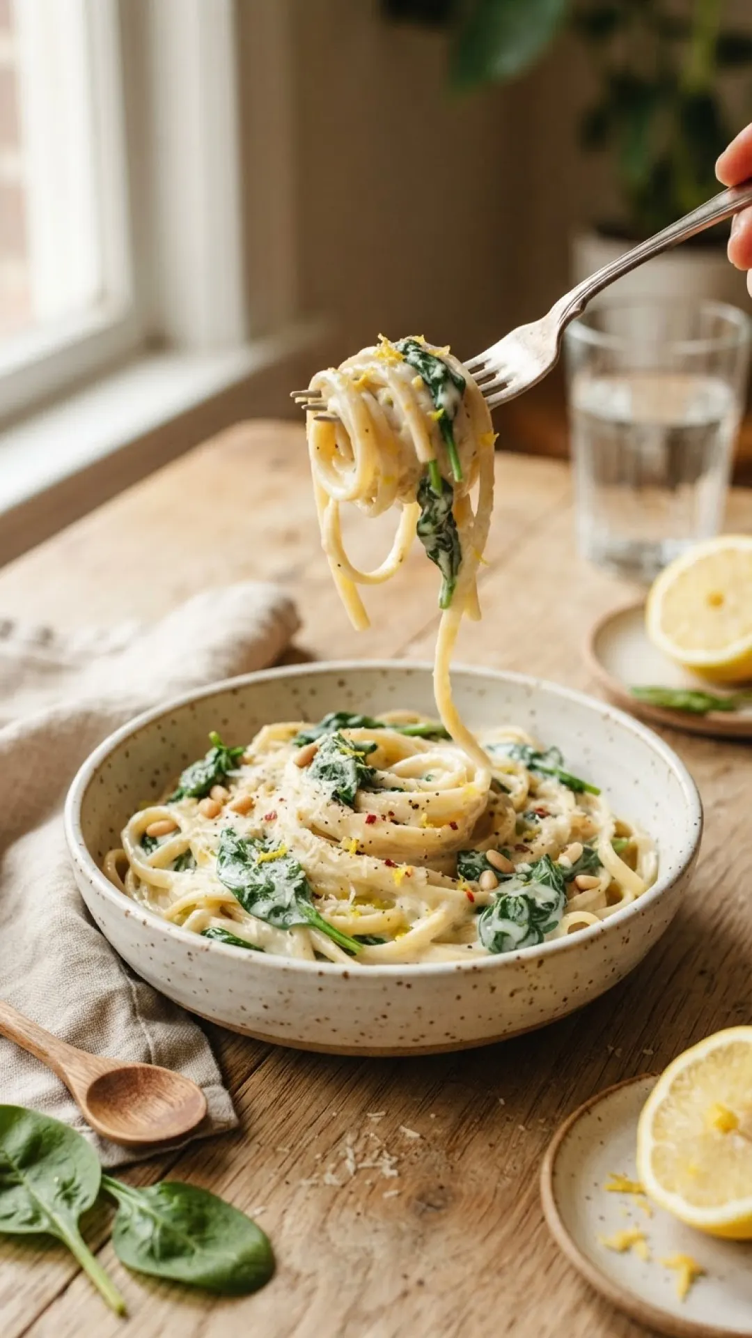 Sunshine on a Plate: My Go-To Creamy Lemon Ricotta Pasta 4 Creamy Lemon Ricotta Pasta Preparation