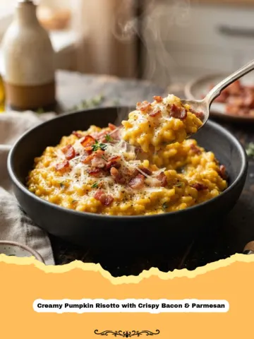 The Ultimate Creamy Pumpkin Risotto with Crispy Bacon & Parmesan 5 The Ultimate Creamy Pumpkin Risotto with Crispy Bacon & Parmesan