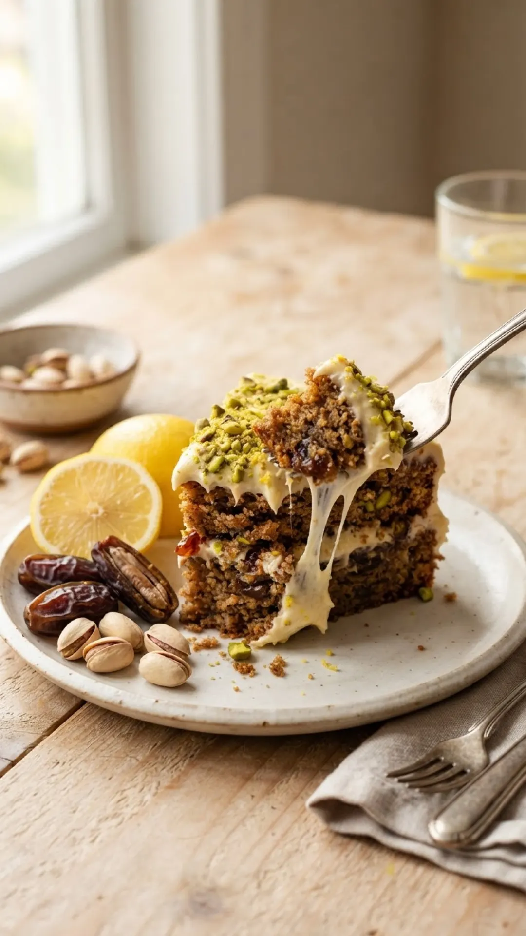 Date Pistachio Lemon Olive Oil Cake Preparation