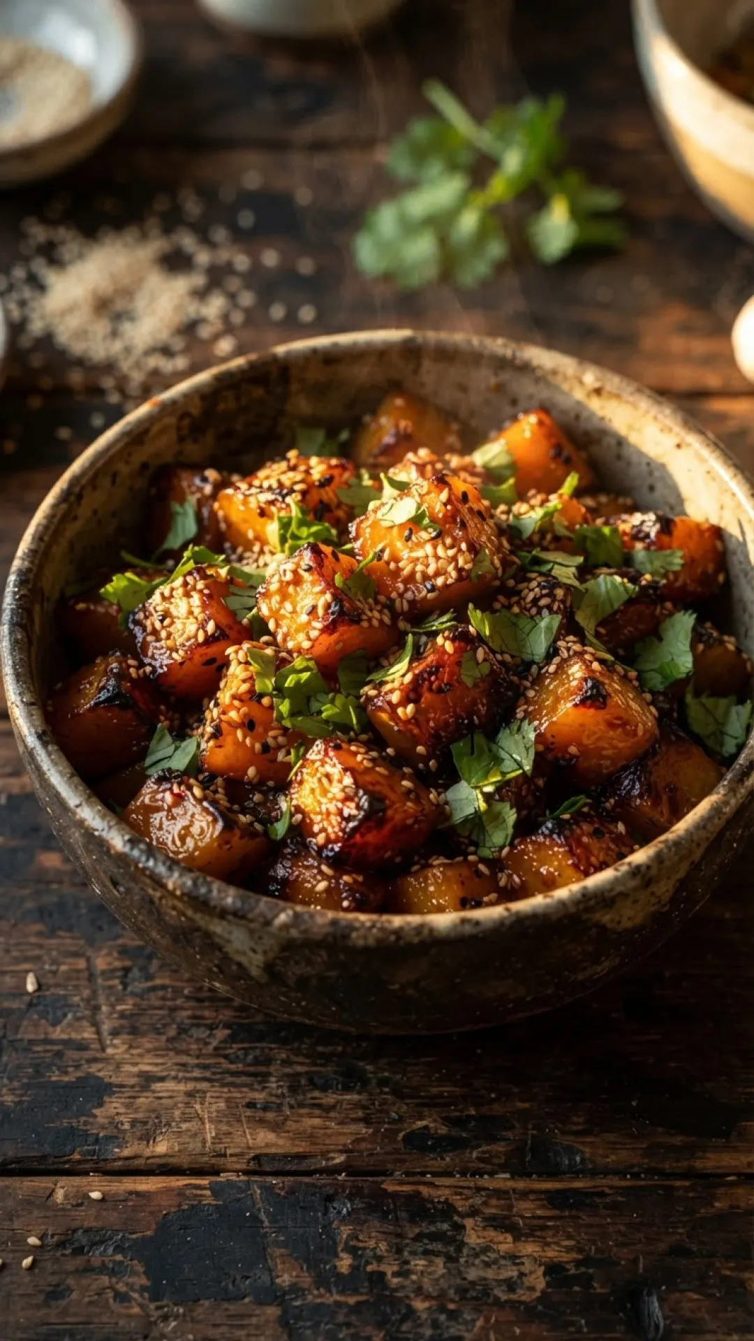 Hickory Sesame Roasted Squash Bowls Preparation
