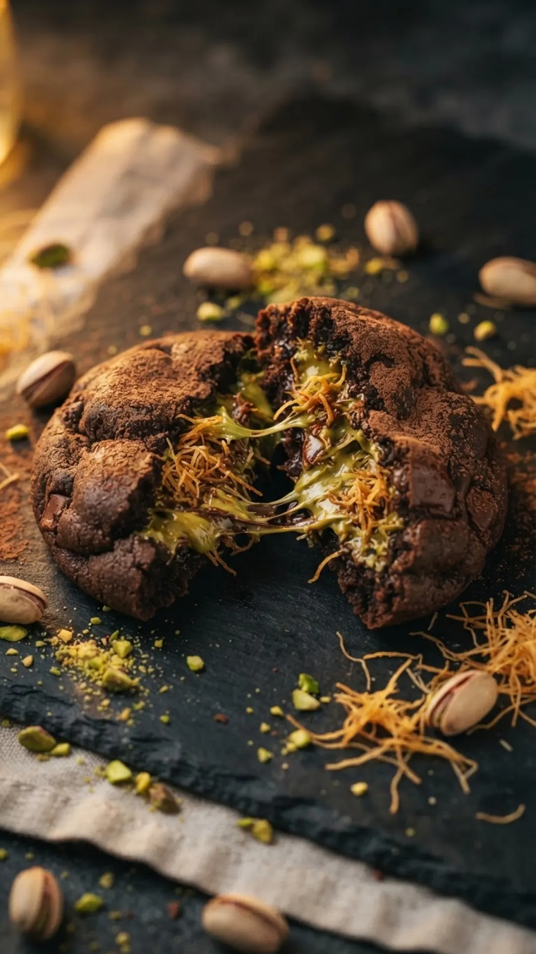 Korean Dubai Chocolate Chewy Cookie Preparation