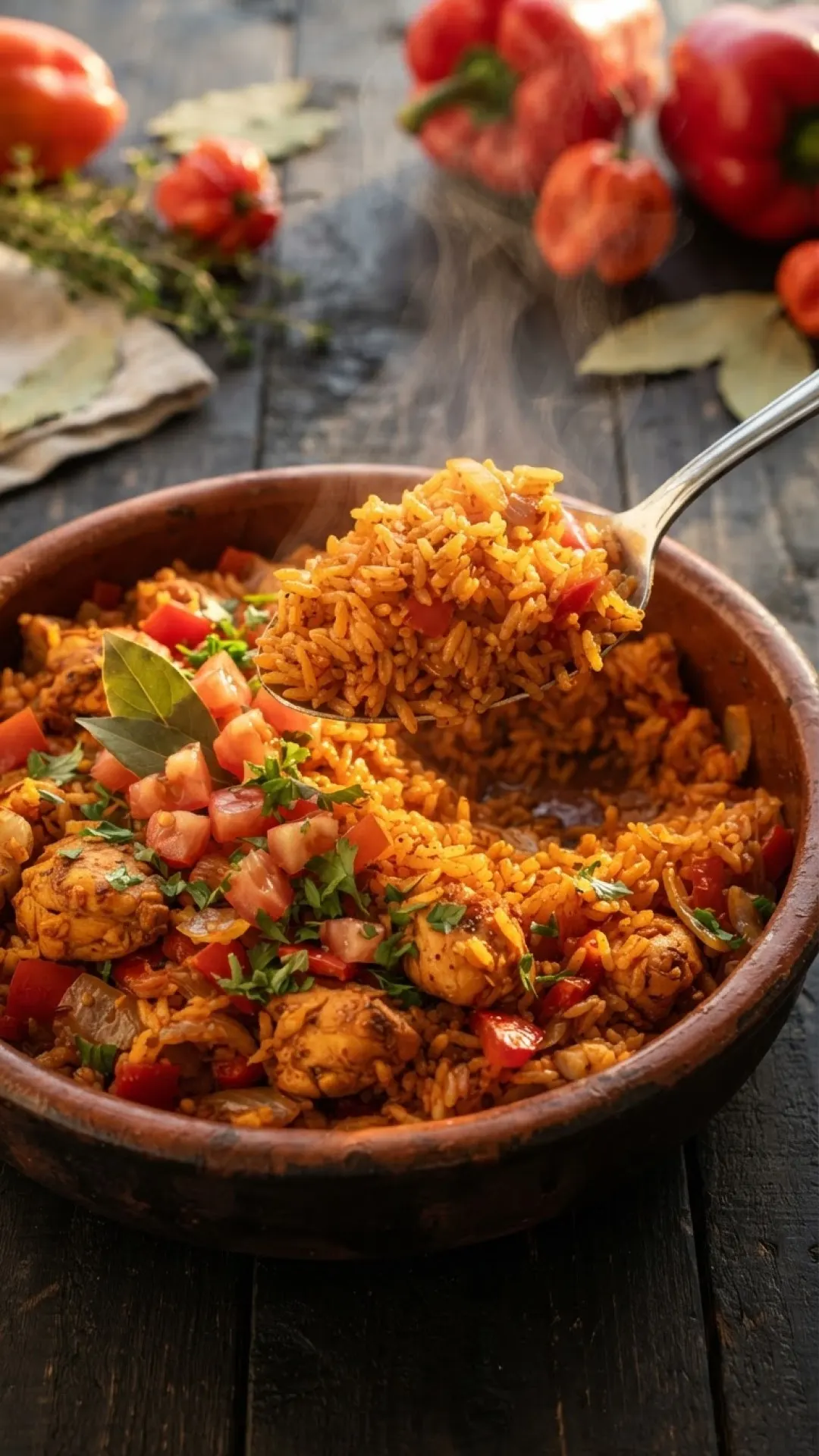 Nigerian Oven-Baked Jollof Rice Preparation
