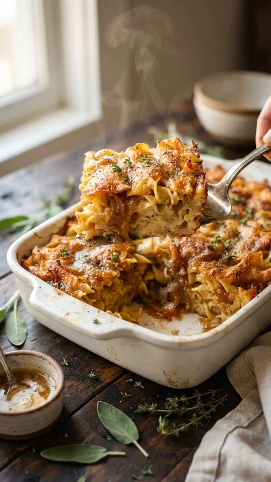 The Ultimate Comfort: Savory Noodle Kugel with Caramelized Onions & Brown Butter 6 Noodle Kugel With Caramelized Onions & Brown Butter Preparation