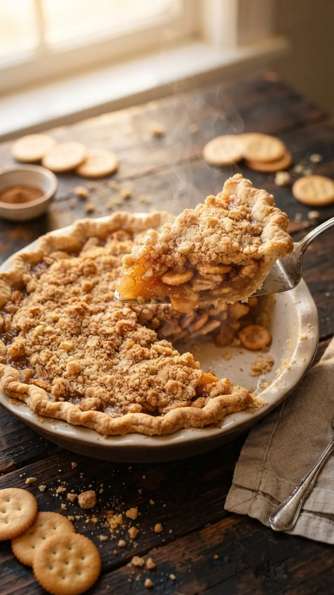 Old-Fashioned Mock Apple Pie with Ritz Crackers Preparation