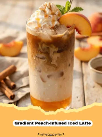 Summer Bliss: Crafting the Perfect Gradient Peach-Infused Iced Latte