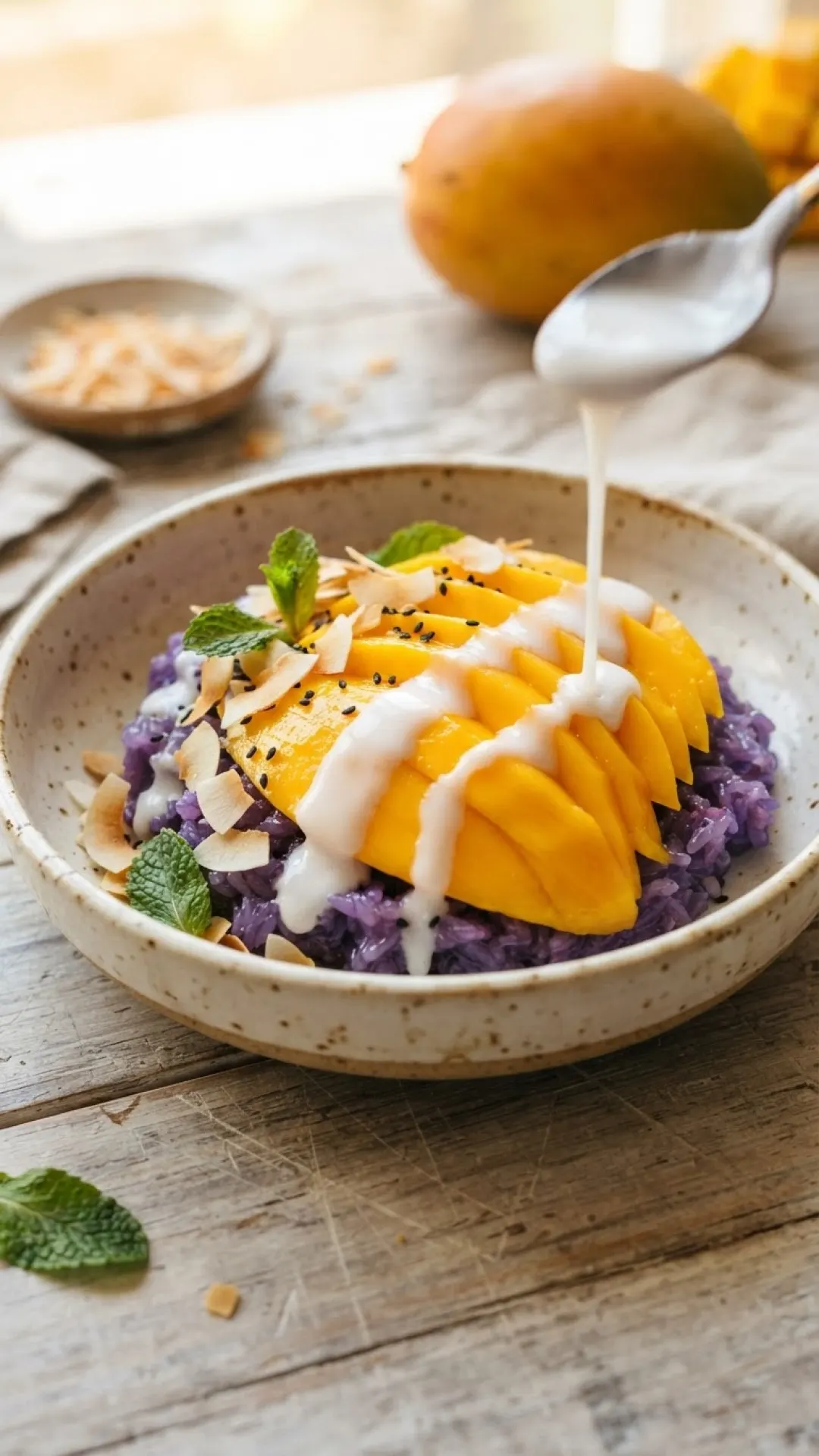Perfect Mango Coconut Sticky Rice Dessert Preparation