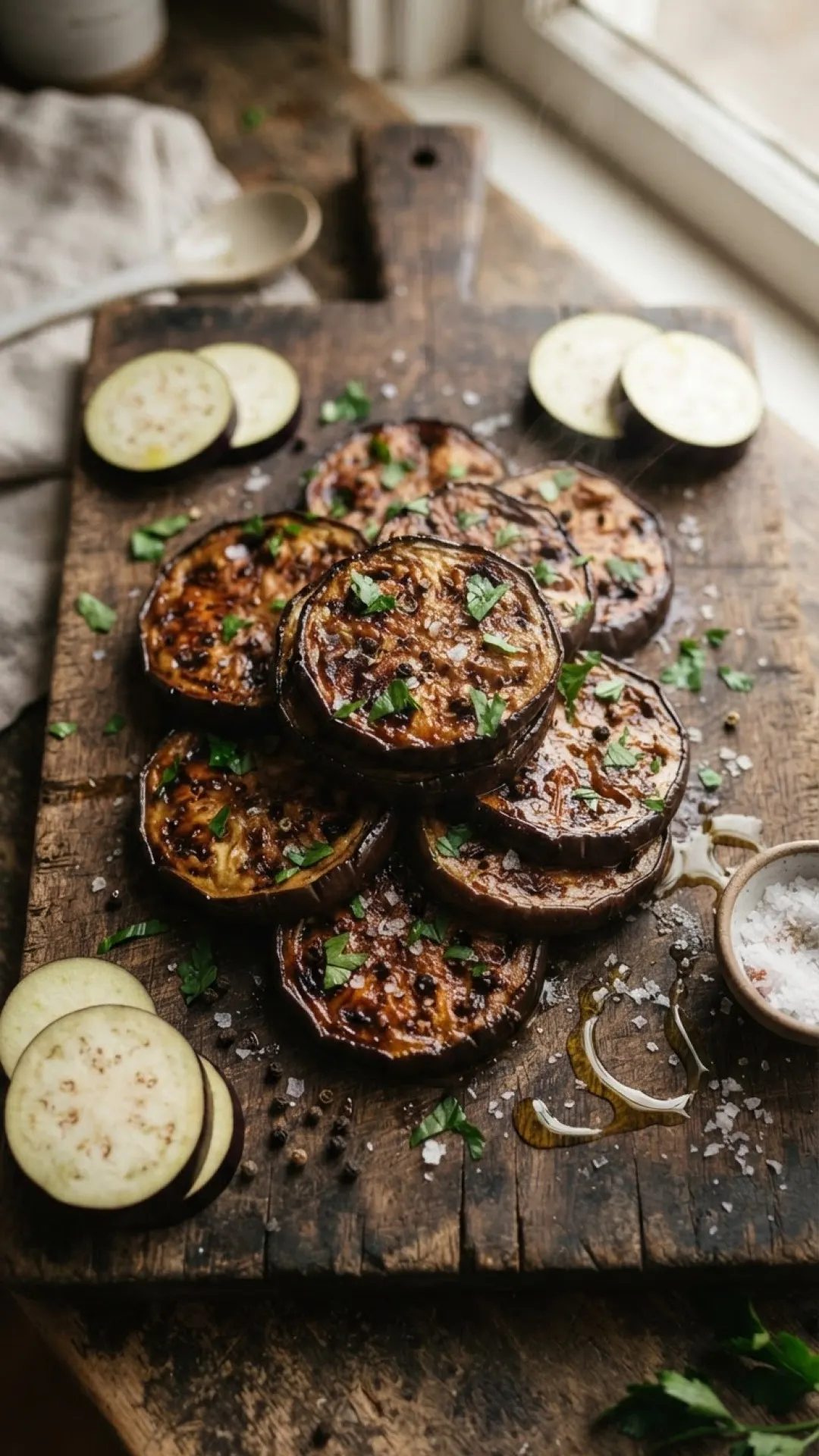 Roasted Mediterranean Eggplant with Feta and Herbs Preparation