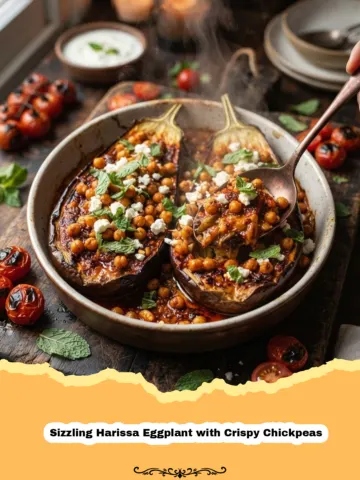 Sizzling Harissa Eggplant with Crispy Chickpeas: Your New Favorite Weeknight Meal! 6 Sizzling Harissa Eggplant with Crispy Chickpeas: Your New Favorite Weeknight Meal!