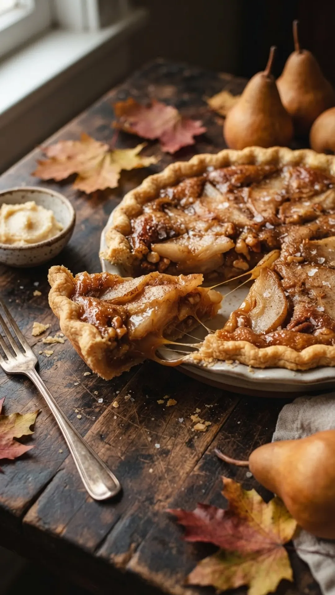 Smoked Maple Miso Caramel Tart Preparation