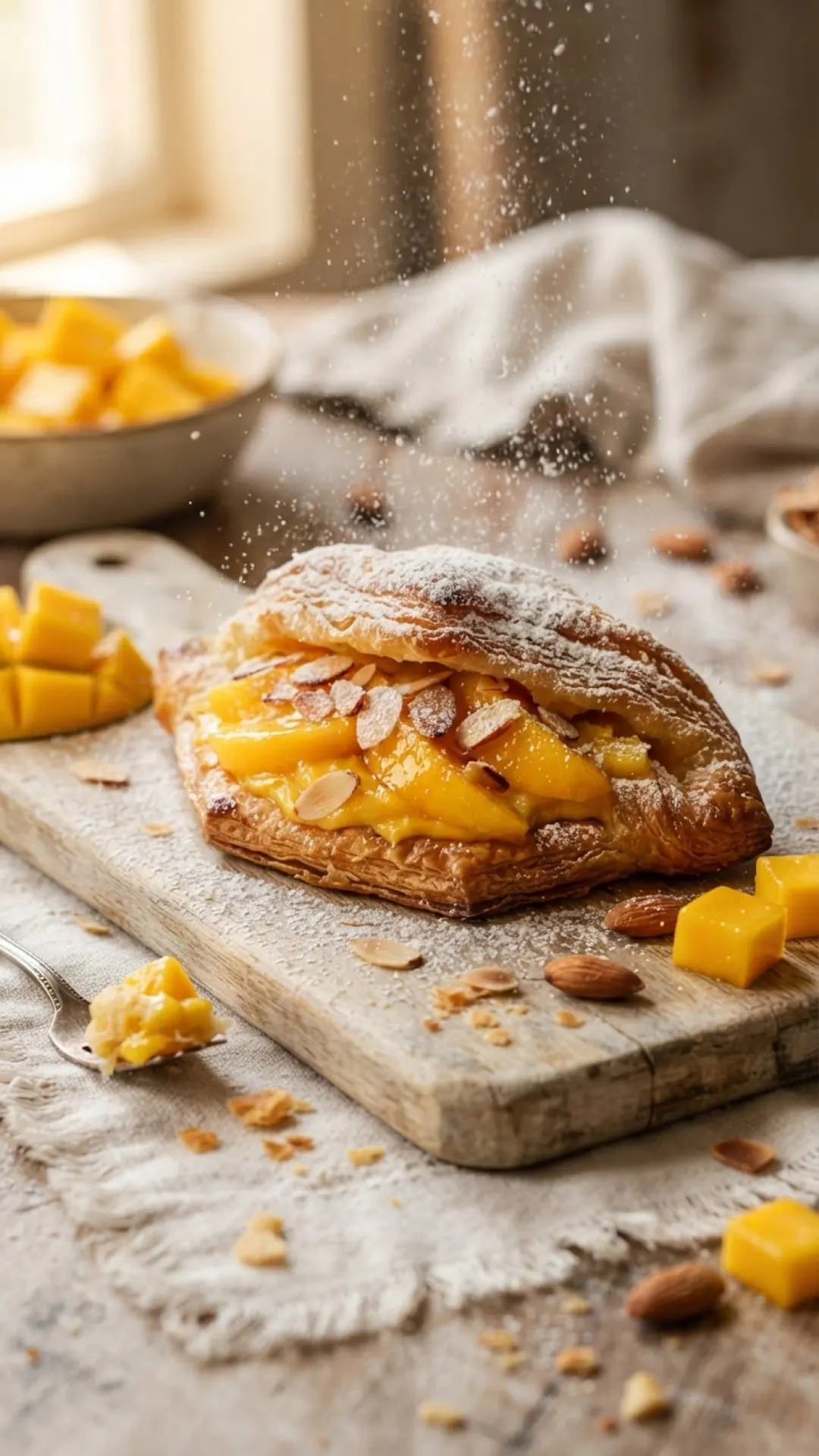 Tropical Mango Cream Pastries Preparation